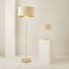 Dadiva Brushed Chrome Stem Table Lamp with Velvet Reni Shade-412353861-412353863-438168486