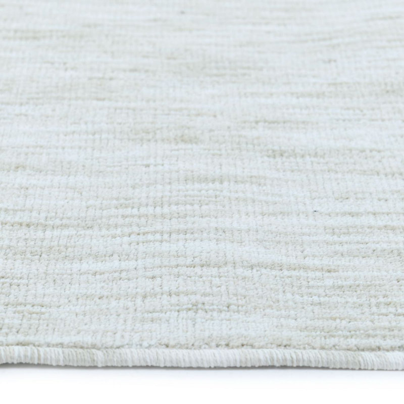 Moor Tonal Textured Modern Plush, Cream Alabaster Washable Area Rug – Coda Collection , Rectangle 5'3" x 7'3", Beige