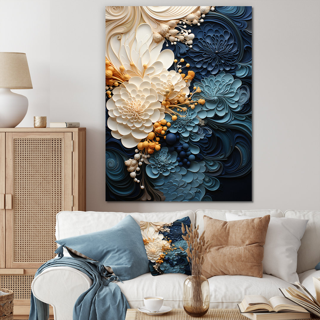 Laquatta Liquid Ink Spiral IV - Abstract Spirals Framed Canvas Print Wall Art Winston Porter 