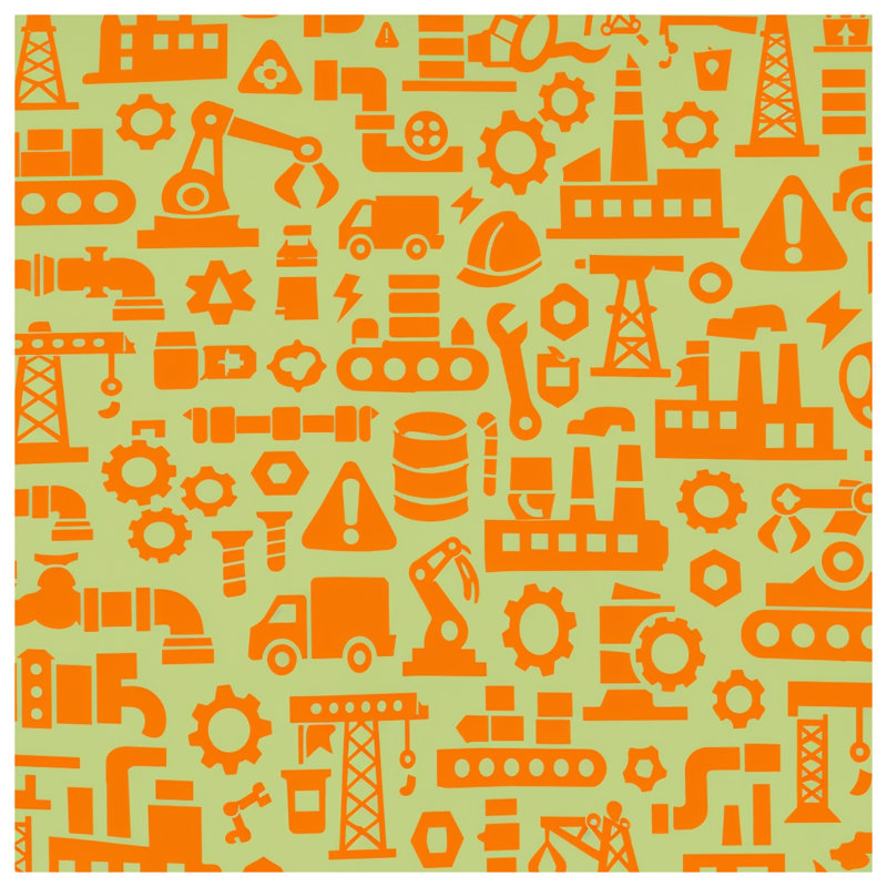 Housses de couette à motif de machines industrielles, Twin