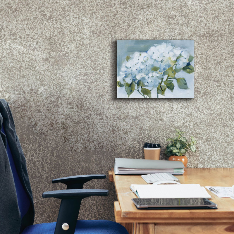 "Epic Graffiti" Spring Cottage Hydrangeas "par Katrina Pete, art mural sur toile, H 12 po x l 16 po x P 0,75 po