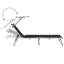 Chaise de plage pliante standard en aluminium noir Sun Lounger