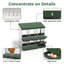 Boîte de nidification à 6 trous pour poules roulantes, nid de volaille robuste en acier galvanisé avec couvercle, collecteur d'œufs facile à installer au mur, vert-407622205