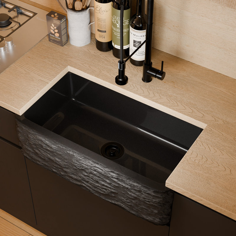 33'' L Farmhouse / Apron Single Bowl Granite Kitchen Sink