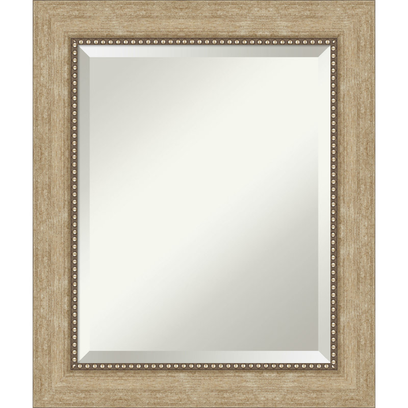 Miroir de salle de bain biseauté Vandeveer, 25 po x 21 po, Champagne antique