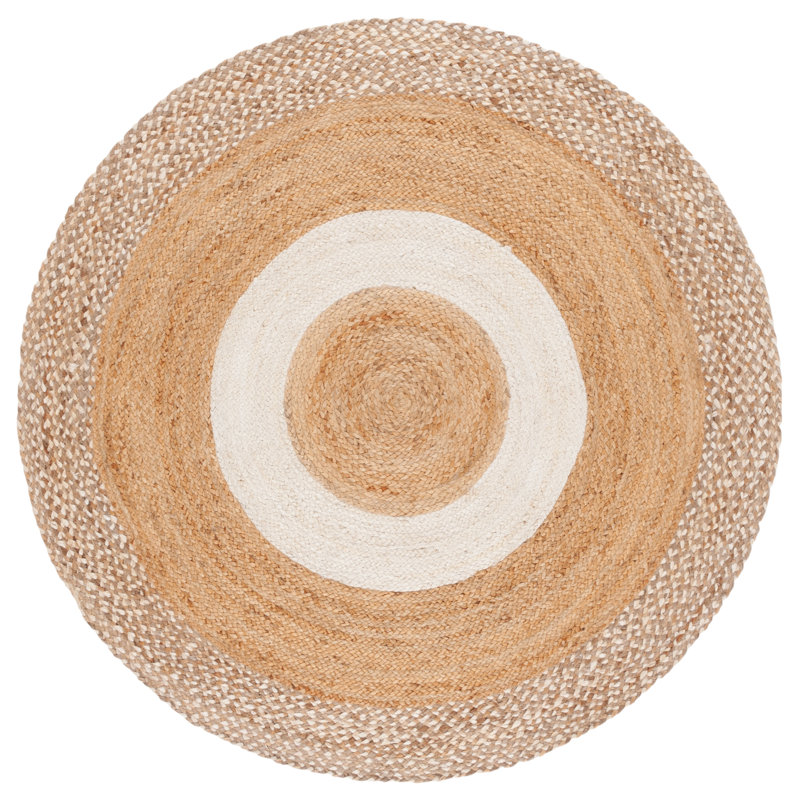 Tapis naturel / ivoire Natural Fiber, Rond 5 pi