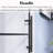 56" - 60" X 72" Framed Single Sliding Shower Door In Matte Black With 8Mm Tempered Glass