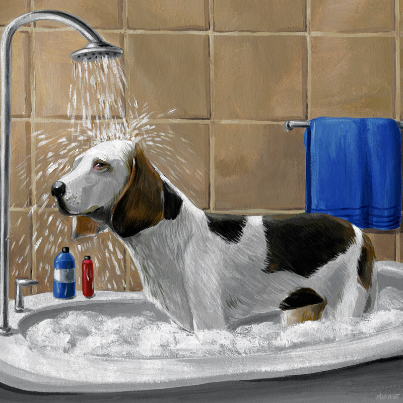 Wash Your Worries Away - Wrapped Canvas Painting, 45cm H x 45cm W x 3.81cm D