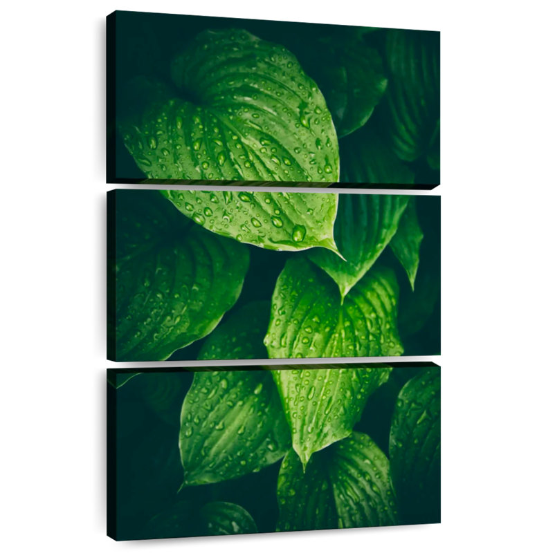 Harnek Soaked Green Leaves, 32" H x 20" W