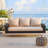 Durable Outdoor Swing with Comfortable Cushions for Relaxation and Socializing-287625616