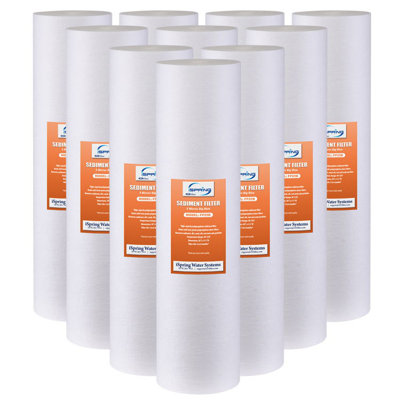 iSpring FP25BX10 5 micron Sediment Filter Replacement Cartridge, 4.5x20 in. , Pack of 10