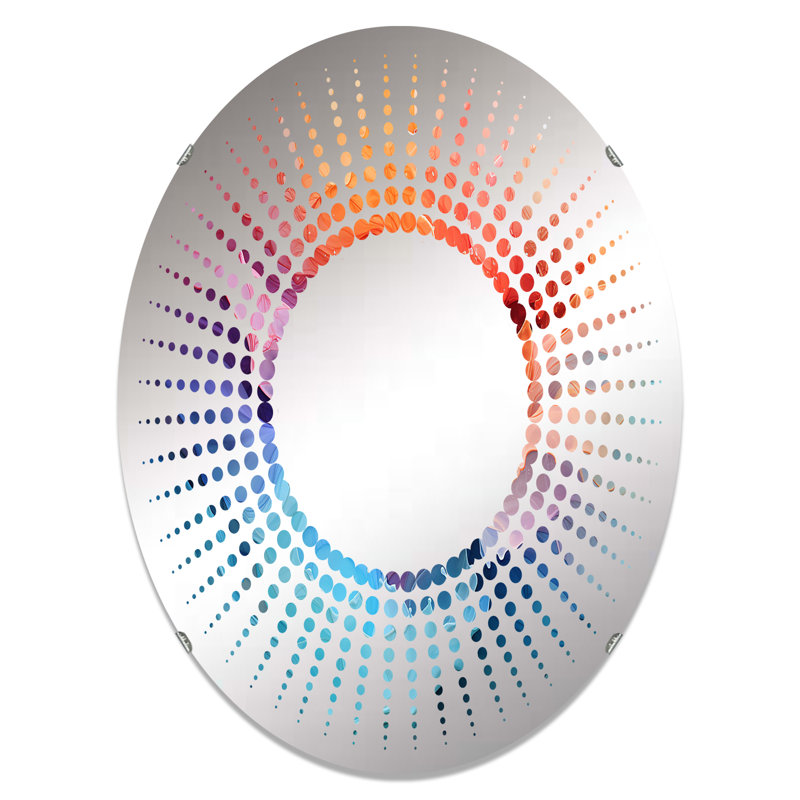 Coral Soda Soda Fusion - Miroir décoratif Starburst | Ovale, L 24 po x H 36 po