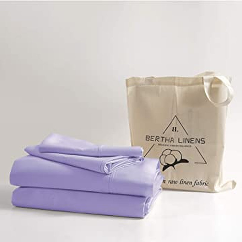 Sateen Sheet Set, Lilac, Twin XL Fitted Sheet