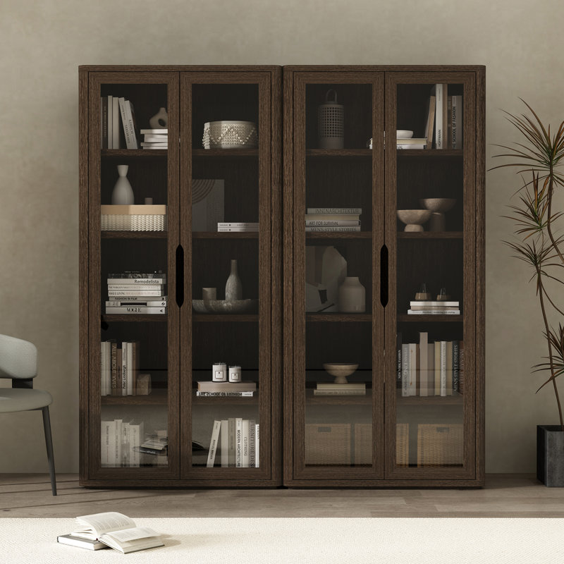 Bibliothèque en bois noyer H 79 "x l 38" Rivington, Noyer