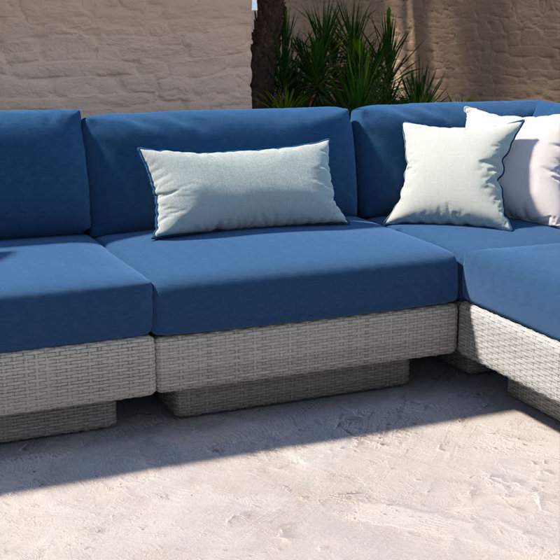 Portofino Comfort Outdoor 5 - Piece Conversation Set, Spectrum Indigo Sunbrella®
