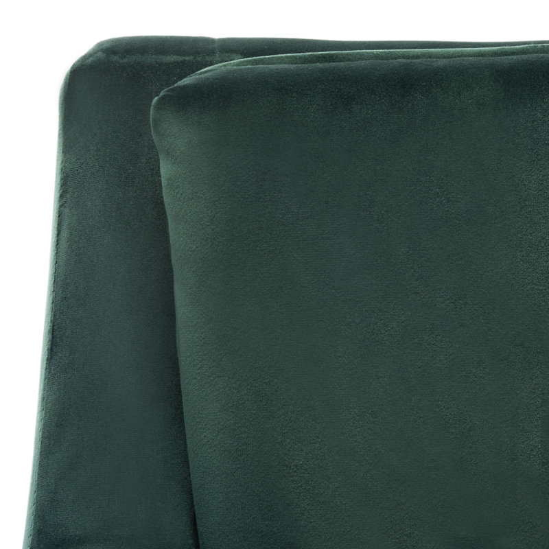 Velveteen Velvet Armchair, Forest Green Velvet