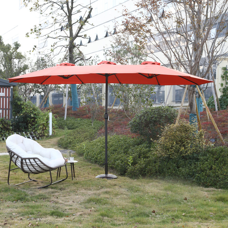 Parasol rectangulaire 14,8 pi. 100%, protection solaire efficace. Convient à l'ouverture et à la fermeture de la cour, de la piscine, du jardin. Convient