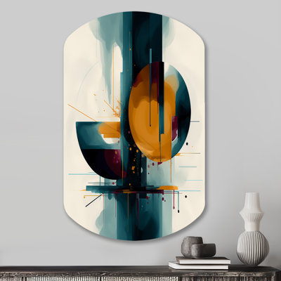 The Geometry Of Light III - Geometric Asymmetrical Large Metal Wall Art, Modern Cylinder Metal Art Print