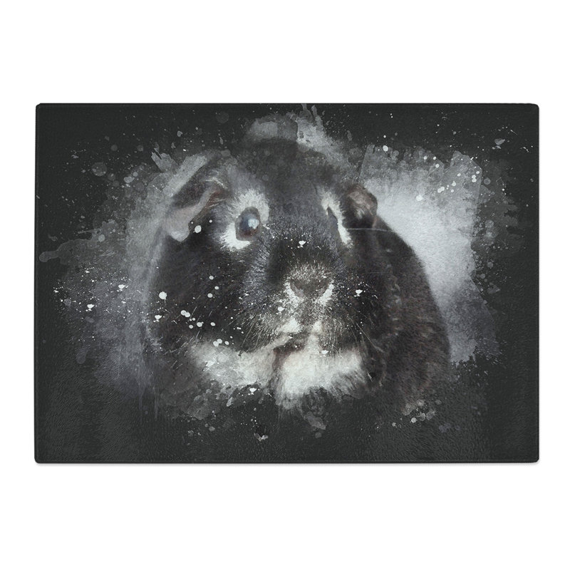 Guinea Pig Paint Splash Chopping Board, 0.4cm H x 20cm W x 28.5cm L