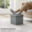 Banc de rangement avec repose-pieds de 11,8 po Ebern Designs, gris foncé-682970585
