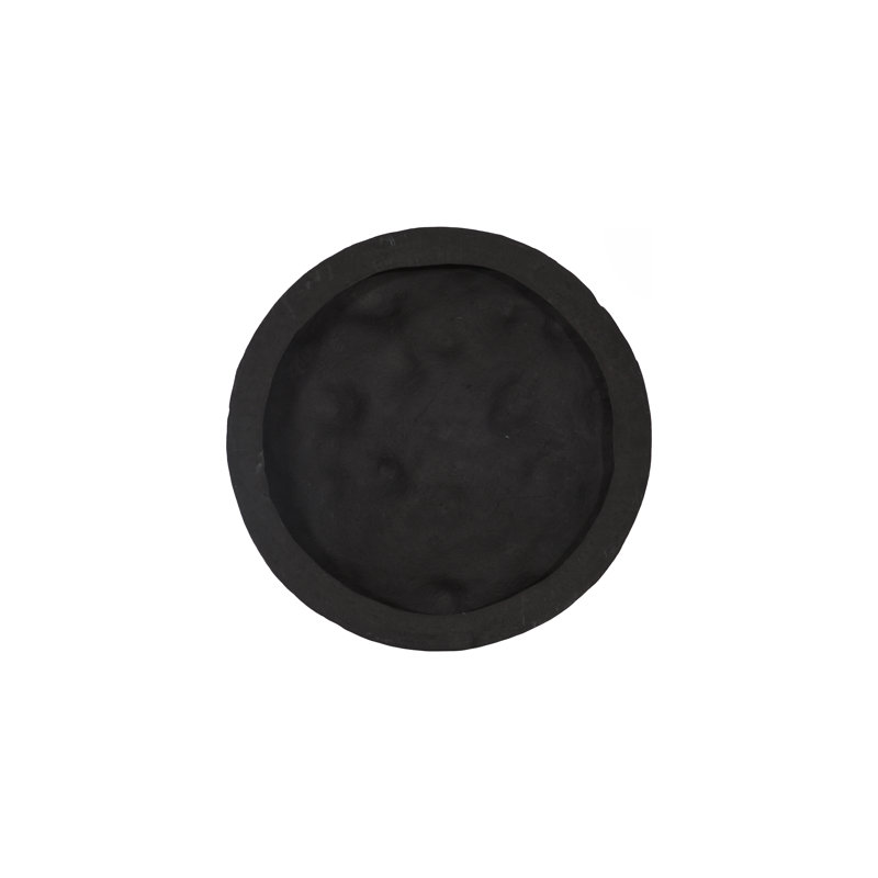 Crater Wall Art, 22", White Stone, Black