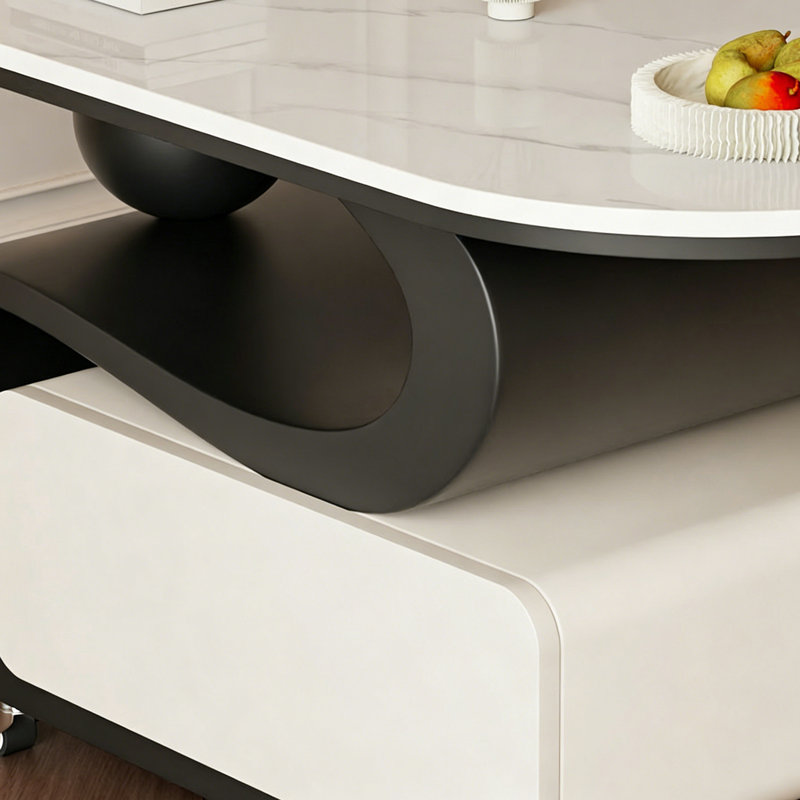 Manny, White/Grey, H 17,71 po x L 31,49 po x l 15,74 po, Marbre