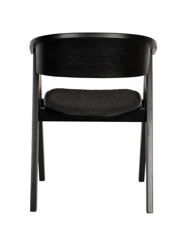 Dining Chairs Solid Wood Arm Chair, Black