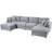 Kustas 130" Chenille Sectional Sofa-1941602198