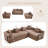 UNITED WE WIN Convertible Folding Sofa Bed, With Fixed Frame And Pillow Back Handrail, Cloud Corduroy Folding Mattress Sofa, Folding Memory Foam Bed In Living Room/Dormitory/Guest Room/Home Office/Apt-391705828