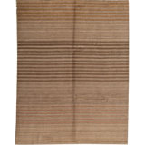 Wool Striped Area Rug in Brown