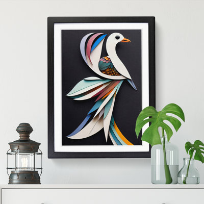 FRM-V0523-237X Bird Conceptual 1 Piece Single Picture Frame Wall Art