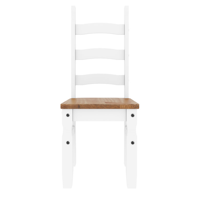 Corona 45cm H Solid Wood Side Chair, White