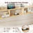 Queen Size Bed with 6 Storage Drawers & Headboard, Upholstered Bed Frame with Charging Station, Beige-557491004-557491006
