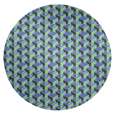 Tapis bleu/vert/noir/zone noire dark skyscrapers