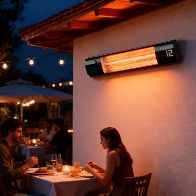Electric Ceiling Mounted Patio Heater Max To 1500 Watt Heater