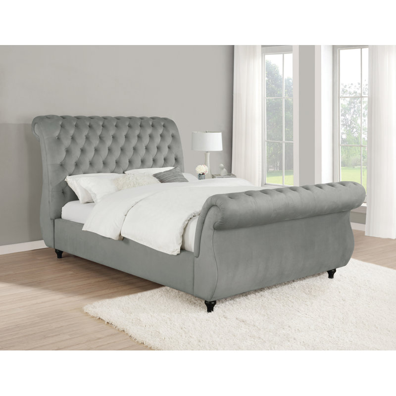 Lit-bateau tapissier Mansoor, Grand