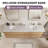 Pre-Assembled Wall Mounted Floating Bathroom Vanity In Natural Oak, Double Sinks With Engineered Marble Top-1038393454