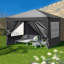 Outdoor Folding Metal Canopy With 4 Sidewalls-498612923-498612926
