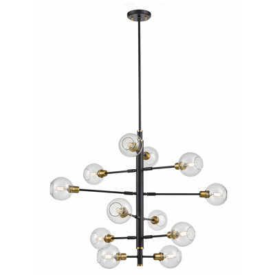 Lustre à niveaux 12 lumières unique Tavera