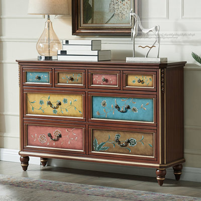 Picture Color Solid Wood Accent Cabinet