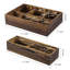 Pine Wood 6 Compartment Makeup Organiser