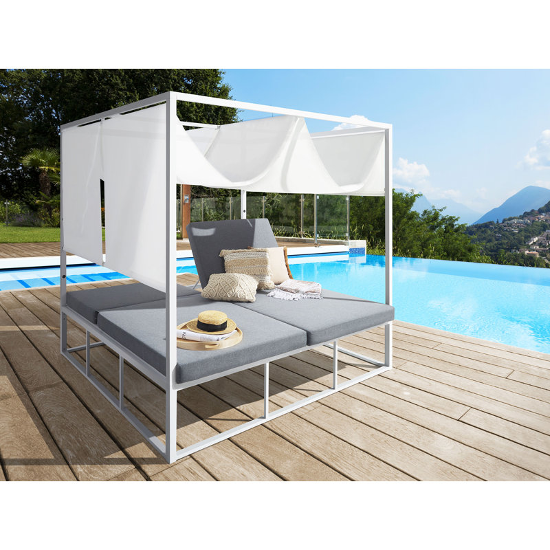 Bergerson 195cm Wide Patio Daybed with Cushions