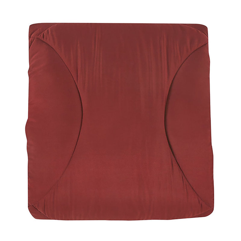 7 Piece Solid Comforter Set Soft Bedding, King Comforter Bedding Set, Burgundy/Brown