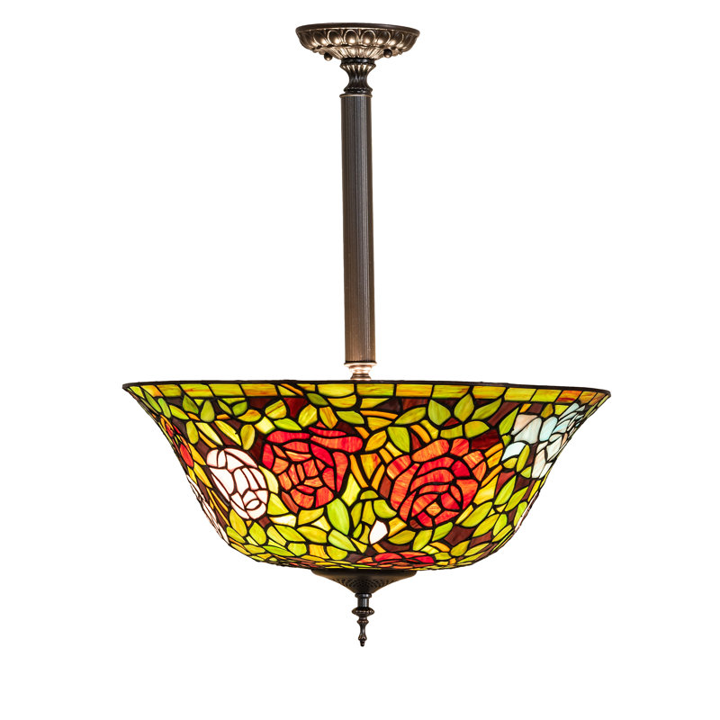 16" Wide Tiffany Rosebush Pendant