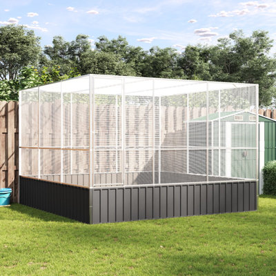 Botkins 212cm Aluminium, Galvanised Welded Wire Mesh Flight Cage