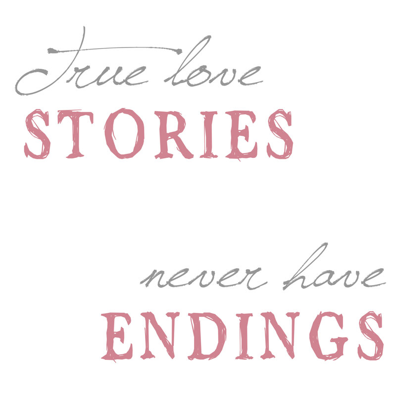 True Love Never End - Wrapped Canvas Print,  91cm H x 91cm W 