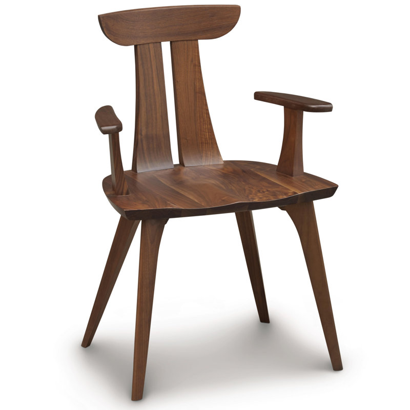 Chaise en bois massif Estelle, Noyer naturel