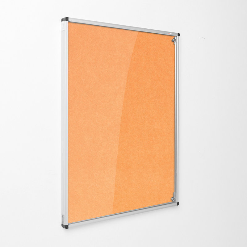 Wall Mounted Bulletin Board, 120cm H x 90cm W, Orange