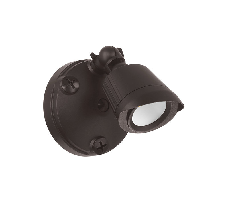 LED Single Flood Light in Black, Bronze