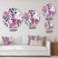 Rose et feuilles noires sur fond blanc-68852683